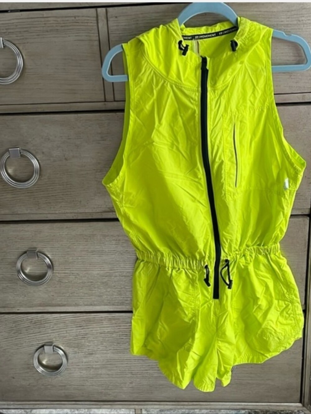neon green FP Movement by Free People Hike and Race Runsie